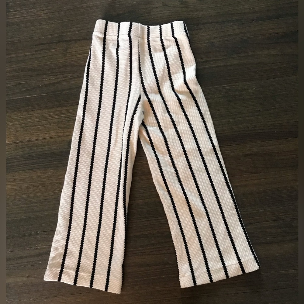 Zara Kids White Knit Vacation Wide Leg Pants Size 8 - Picture 3 of 3